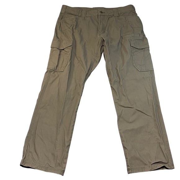 Noble Outfitters Other - Noble Outfitters Mens Cargo Pants 38x32 Olive Brown Canvas Stretch Tactical Work
